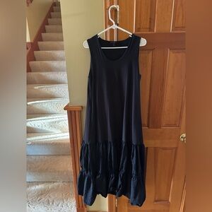 COS Elegant Black Tiered Maxi Dress